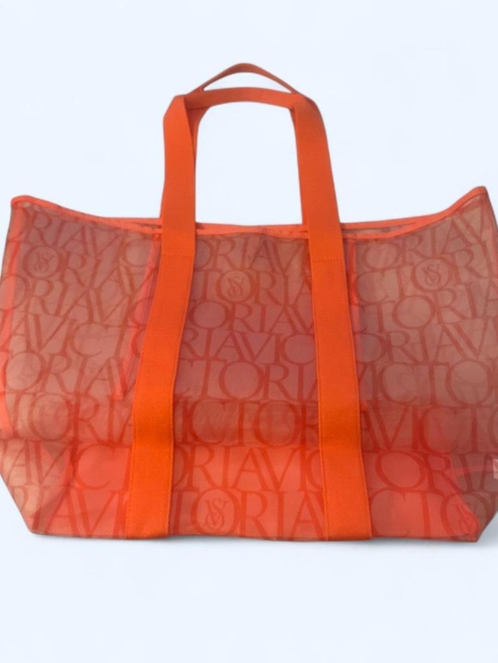 Victoria’s Secret Mesh Beach Tote Peach Multi
